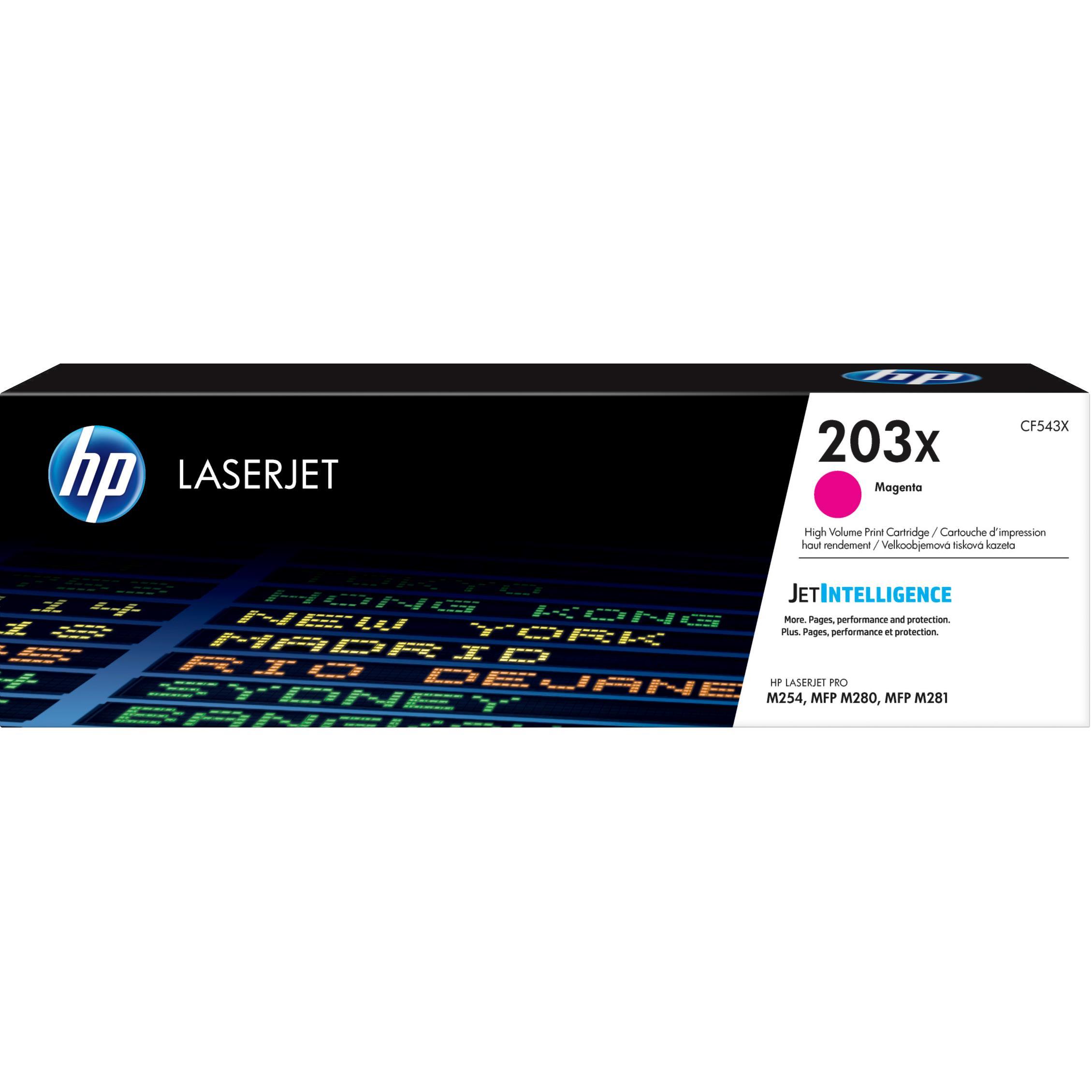 HP 203X Magenta // Original LaserJet Tonerkartusche mit hoher Reichweite – Toner CF543X