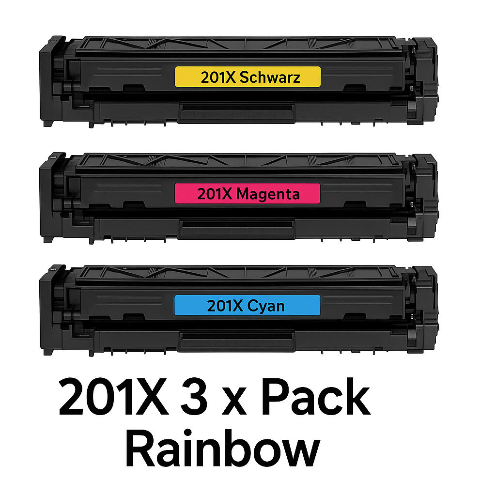 HP Kompatible Toner für 201X Cyan/Magenta/Gelb (CF253XM) Farbe | Ersatztoner, Alternativtoner CF253XM (201X)#