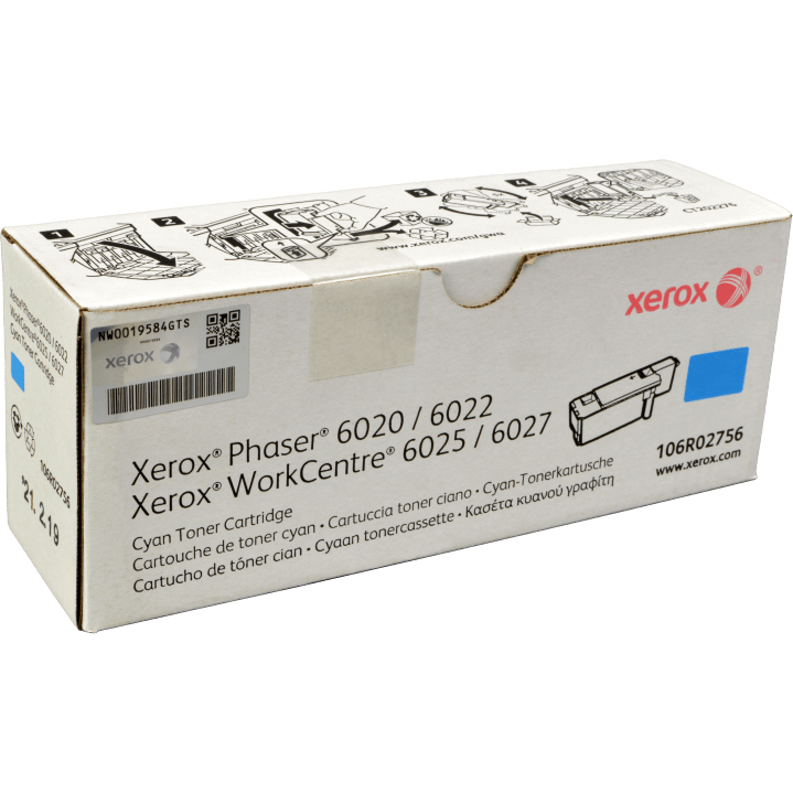 Original Xerox 106R02756 Toner cyan, Kapazität bis zu 1 000 Seiten
